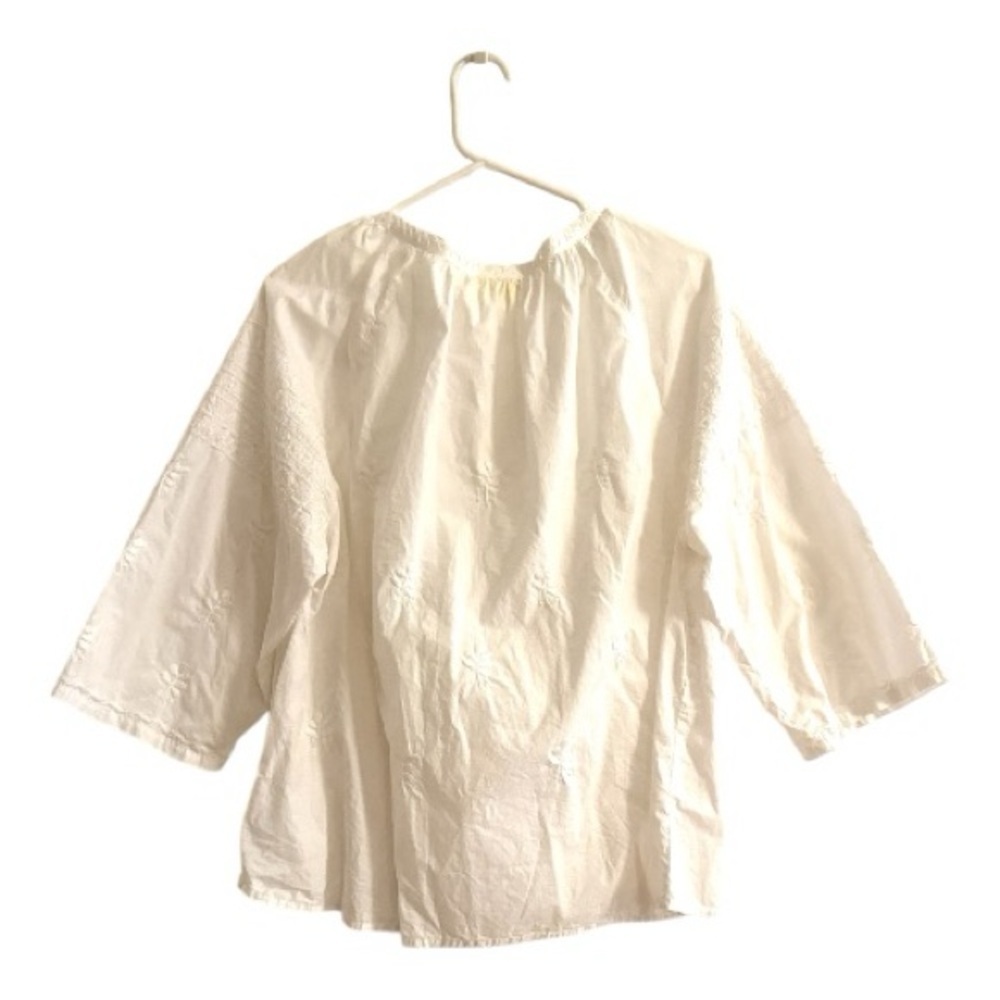 Roberta Roller Rabbit Ulli Top Peasant Bohemian White Top Blouse Shirt Size XL - Picture 4 of 7